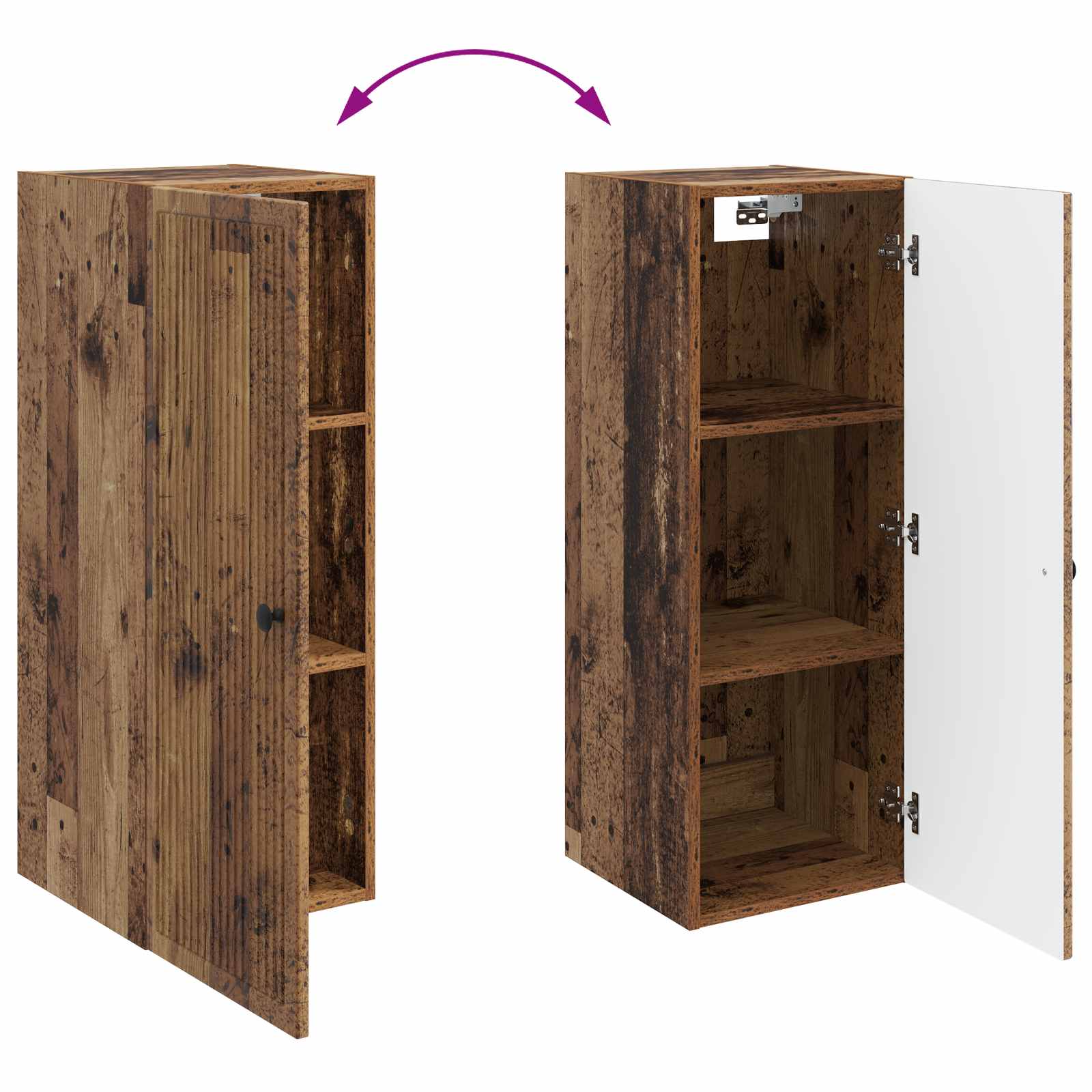 Wandschrank Altholz 33 x 34,5 x 90 cm Holzwerkstoff