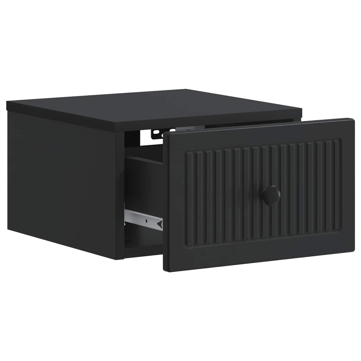 Wandmontierter Nachttisch Schwarz 33 x 34,5 x 20 cm
