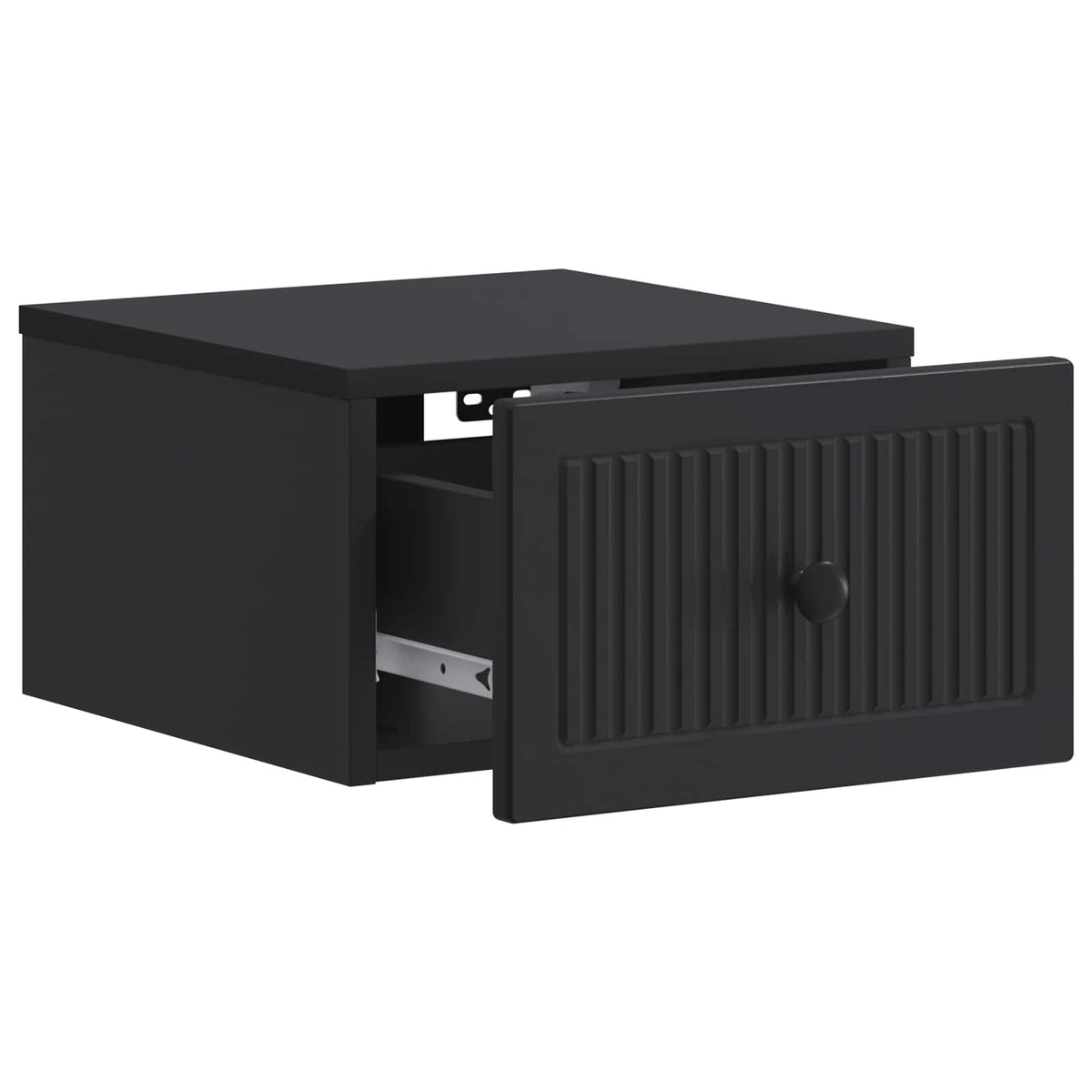 Wandmontierter Nachttisch Schwarz 33 x 34,5 x 20 cm