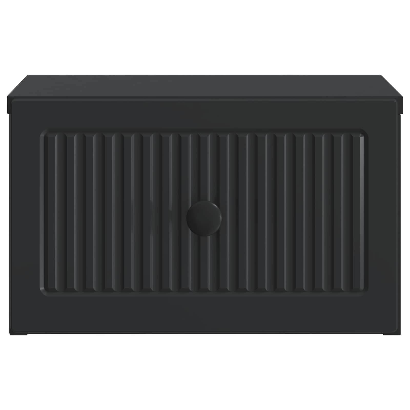 Wandmontierter Nachttisch Schwarz 33 x 34,5 x 20 cm