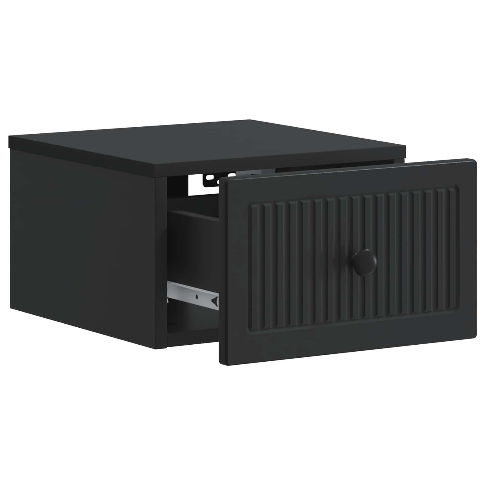 Wandmontierter Nachttisch 2 Stk. Schwarz 33 x 34,5 x 20 cm