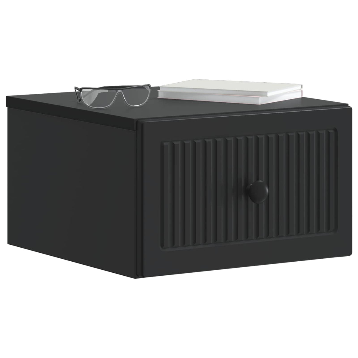Wandmontierter Nachttisch 2 Stk. Schwarz 33 x 34,5 x 20 cm