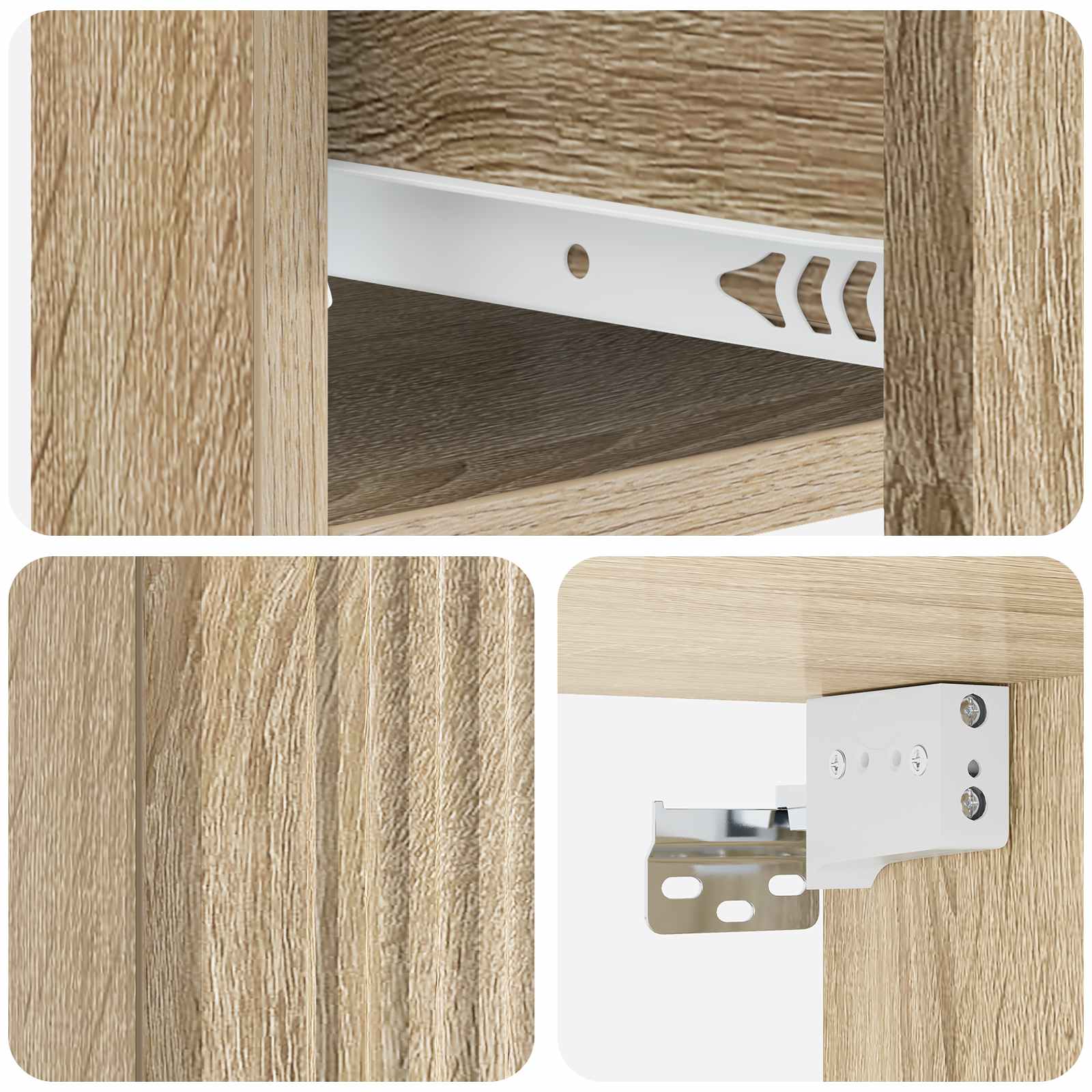 Wandmontierter Nachttisch Sonoma-Eiche 33 x 34,5 x 20 cm