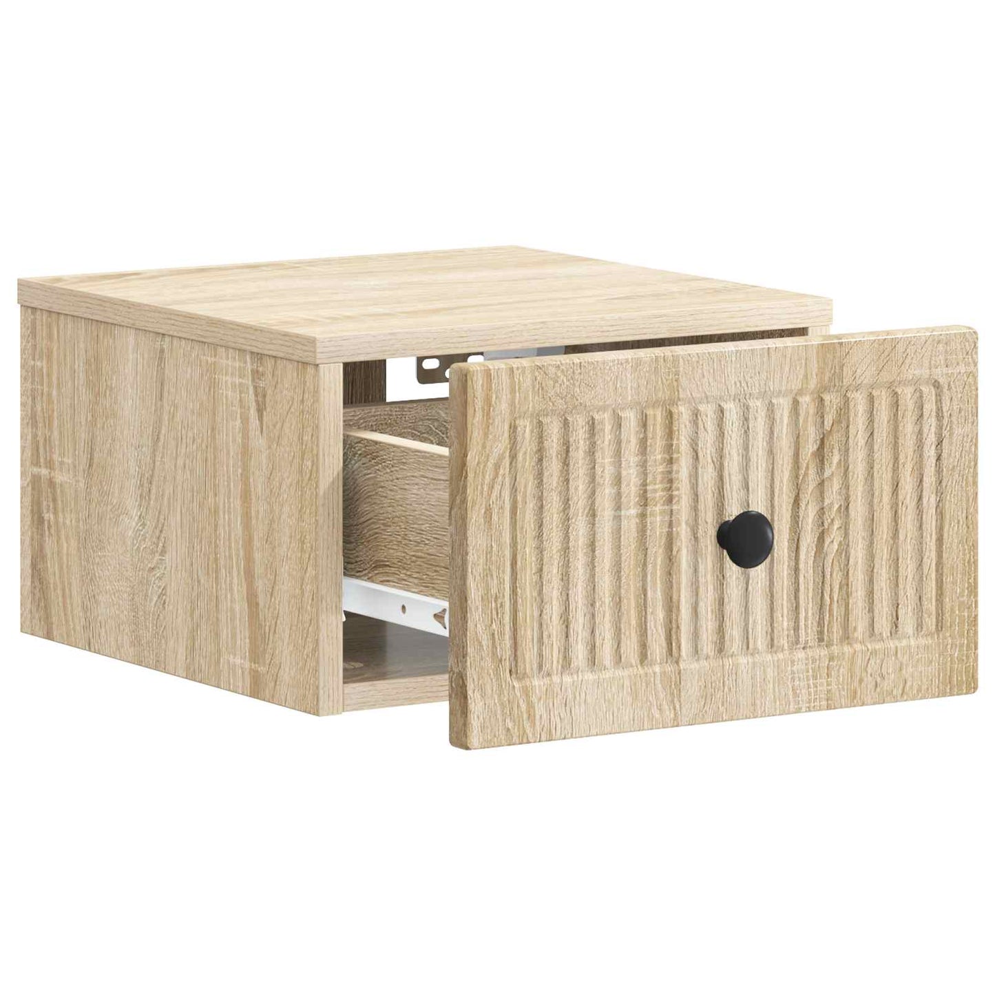 Wandmontierter Nachttisch 2 Stk. Sonoma-Eiche 33 x 34,5 x 20 cm