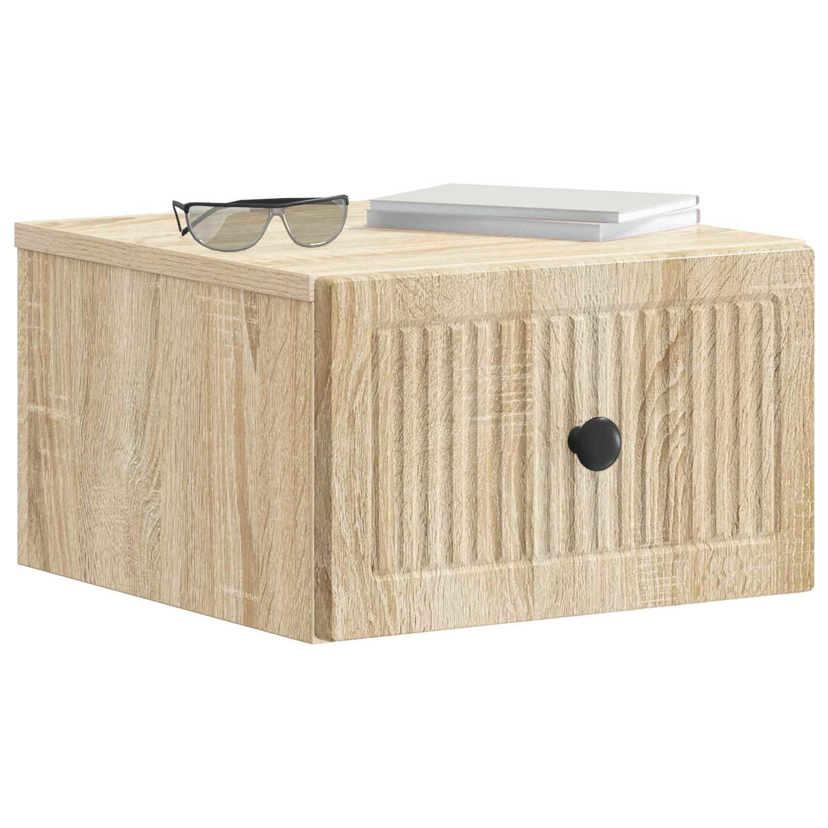 Wandmontierter Nachttisch 2 Stk. Sonoma-Eiche 33 x 34,5 x 20 cm