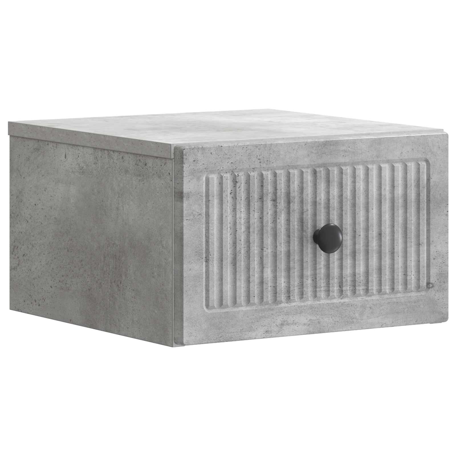 Wandmontierter Nachttisch Betongrau 33 x 34,5 x 20 cm
