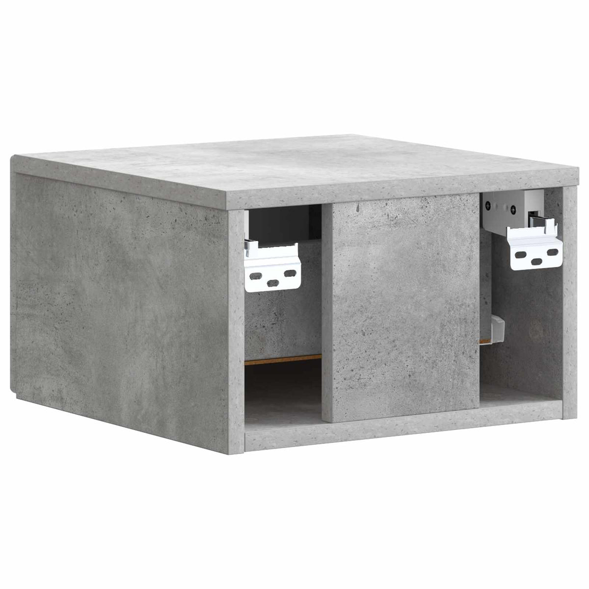 Wandmontierter Nachttisch Betongrau 33 x 34,5 x 20 cm