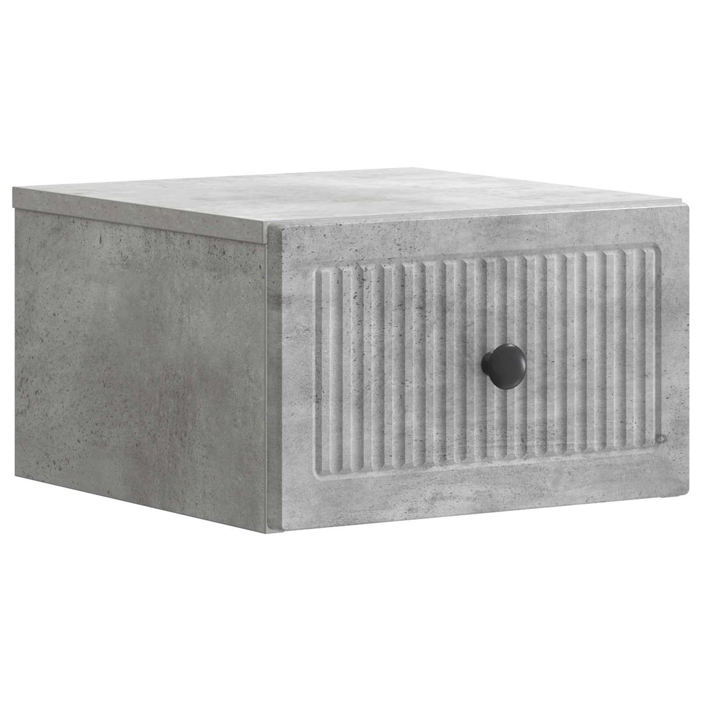 Wandmontierter Nachttisch 2 Stk. Betongrau 33 x 34,5 x 20 cm