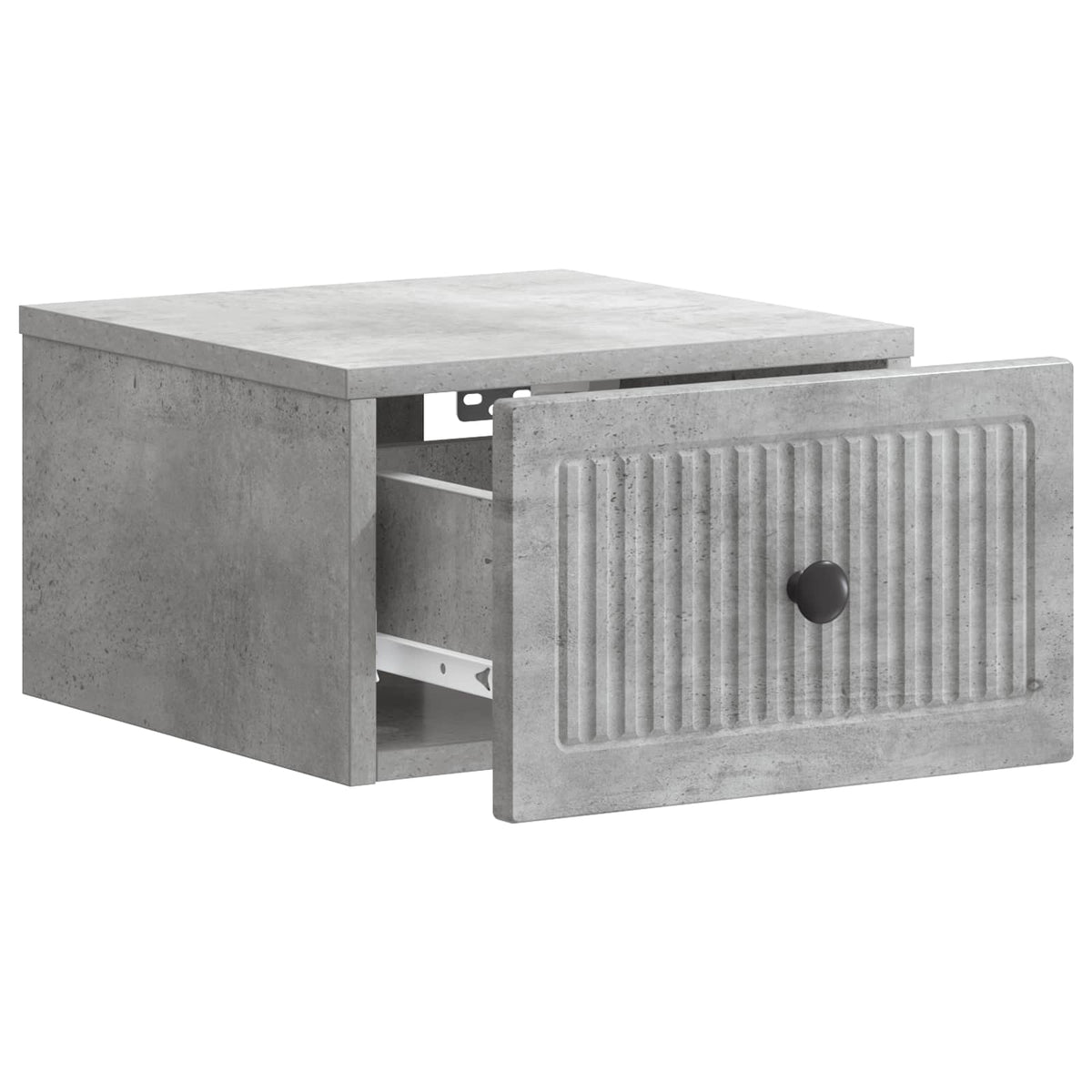 Wandmontierter Nachttisch 2 Stk. Betongrau 33 x 34,5 x 20 cm