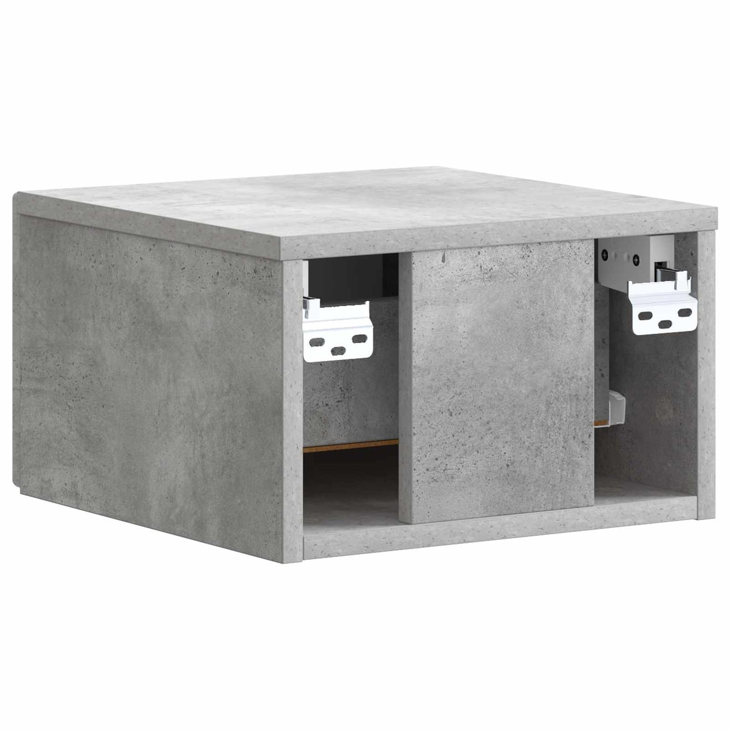 Wandmontierter Nachttisch 2 Stk. Betongrau 33 x 34,5 x 20 cm