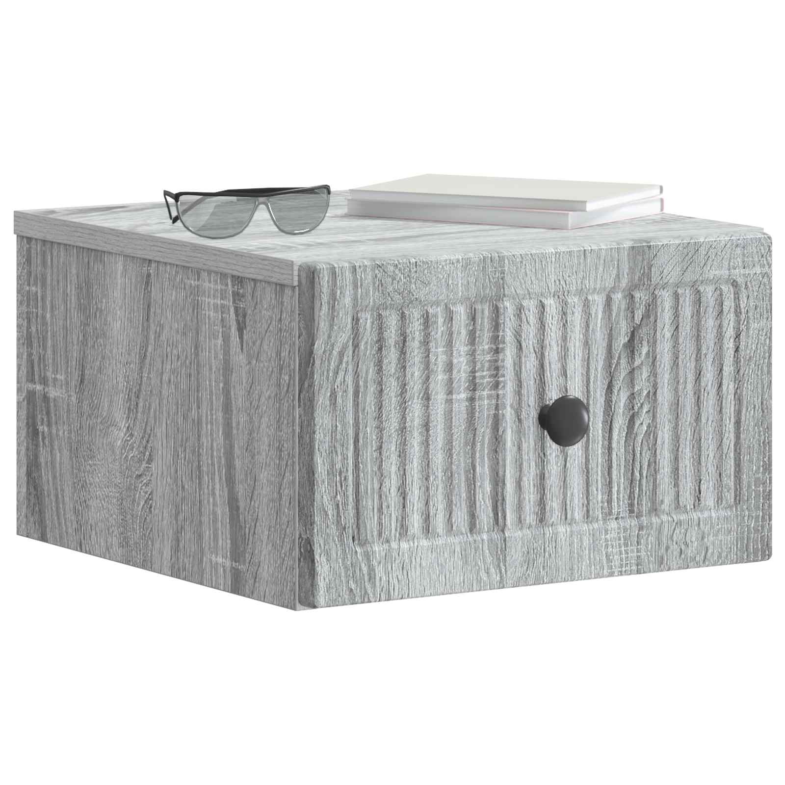 Wandmontierter Nachttisch Sonoma-Grau 33 x 34,5 x 20 cm