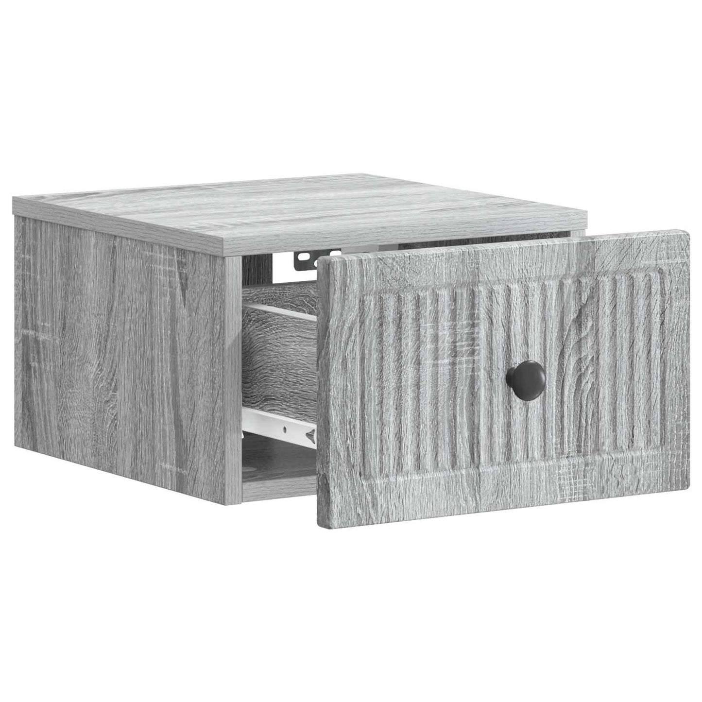 Wandmontierter Nachttisch 2 Stk. Sonoma-Grau 33 x 34,5 x 20 cm