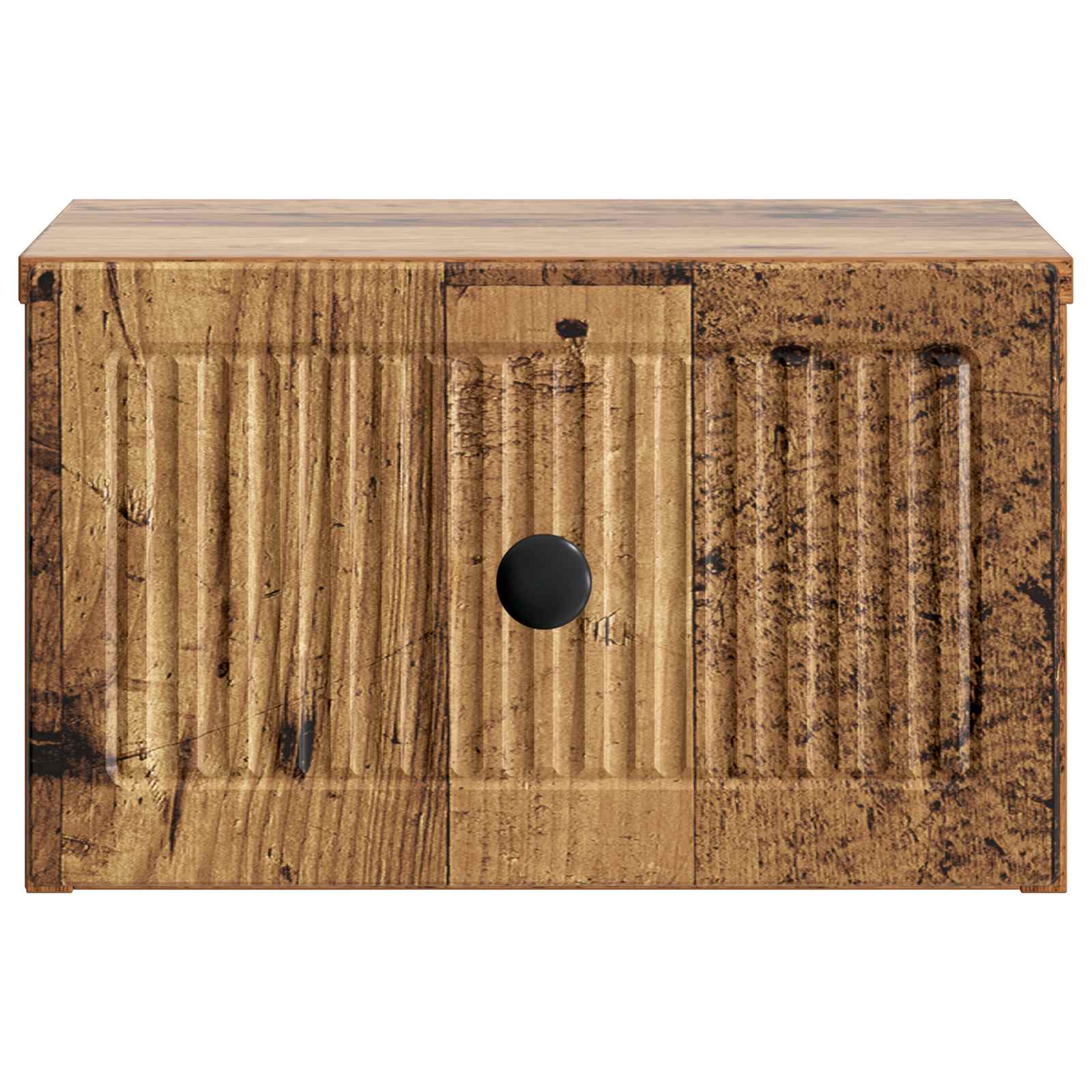 Wandmontierter Nachttisch Altholz 33 x 34,5 x 20 cm