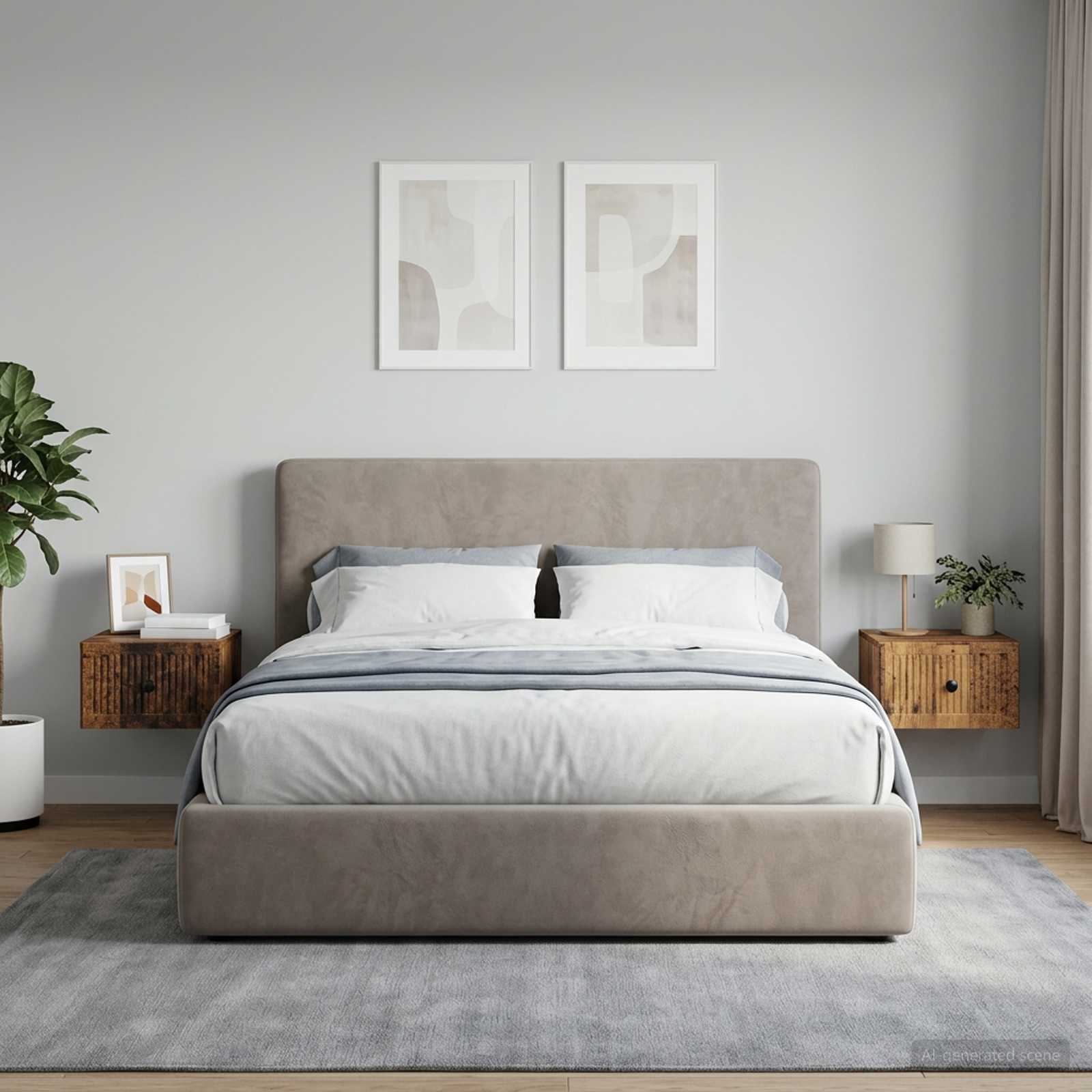 Wandmontierter Nachttisch 2 Stk. Altholz 33 x 34,5 x 20 cm