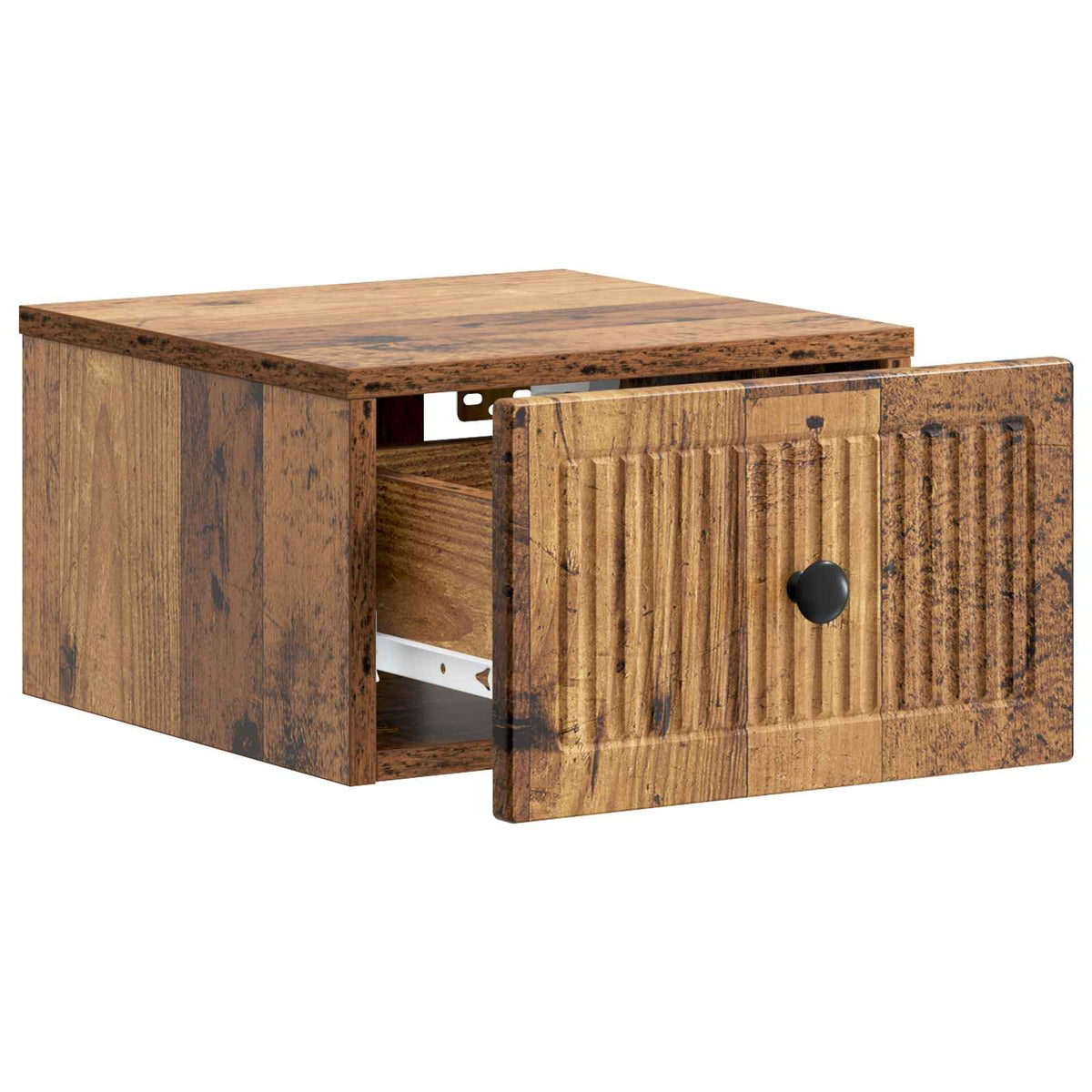 Wandmontierter Nachttisch 2 Stk. Altholz 33 x 34,5 x 20 cm