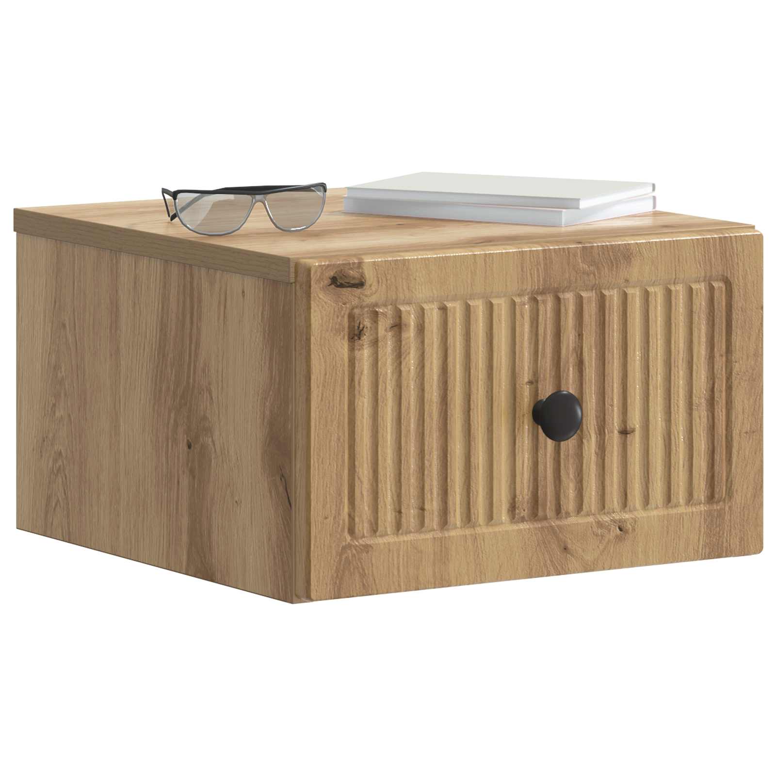 Wandmontierter Nachttisch Artisan-Eiche 33 x 34,5 x 20 cm