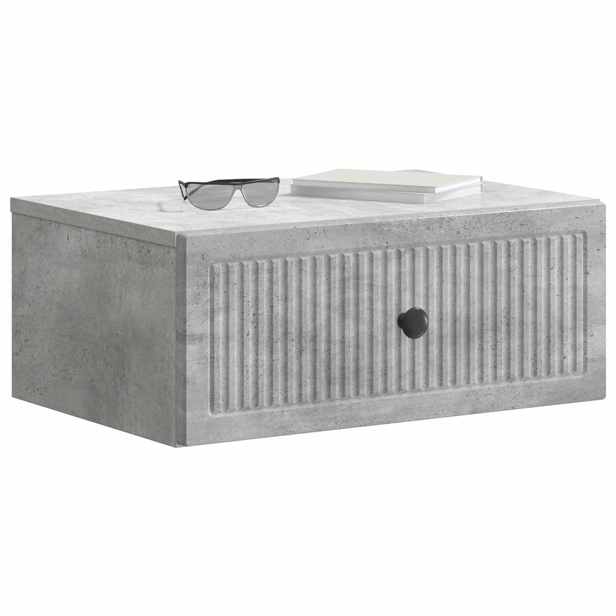 Nachttisch Betongrau 49 x 34,5 x 20 cm Holzwerkstoff