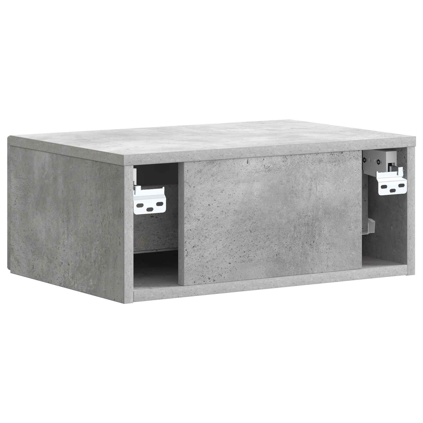 Nachttisch 2 Stk. Betongrau 49 x 34,5 x 20 cm Holzwerkstoff