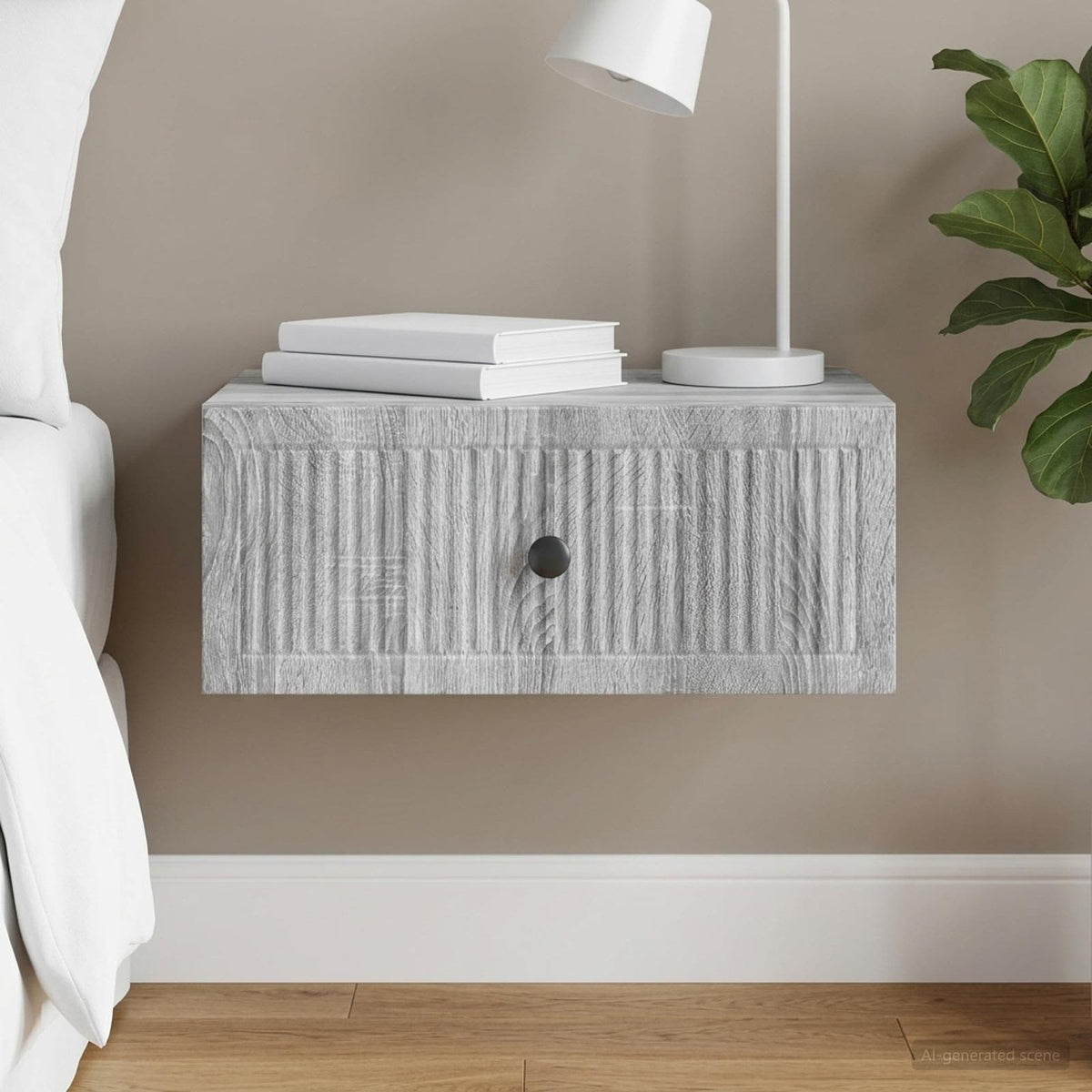 Nachttisch Sonoma-Grau 49 x 34,5 x 20 cm Holzwerkstoff