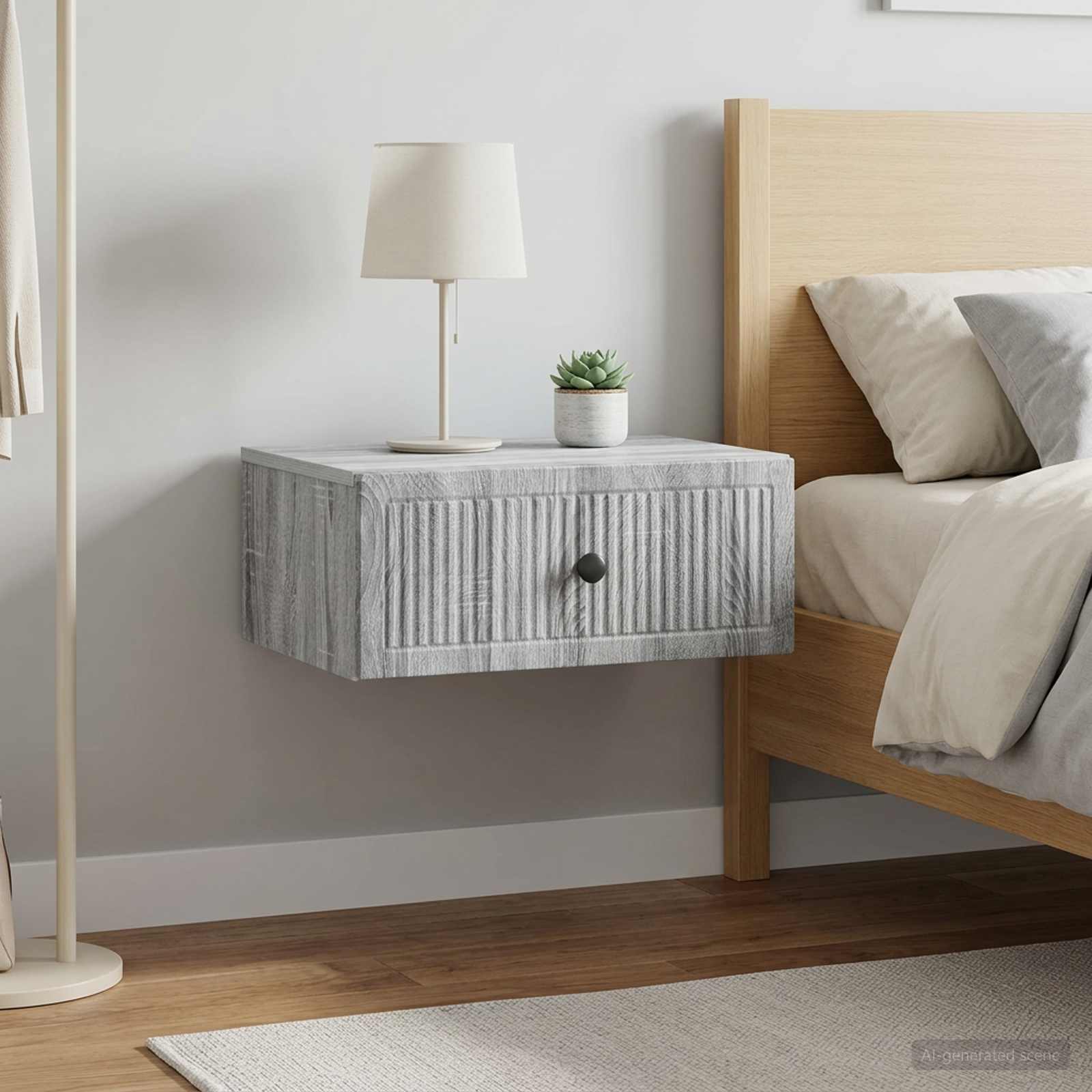 Nachttisch 2 Stk. Sonoma-Grau 49 x 34,5 x 20 cm Holzwerkstoff