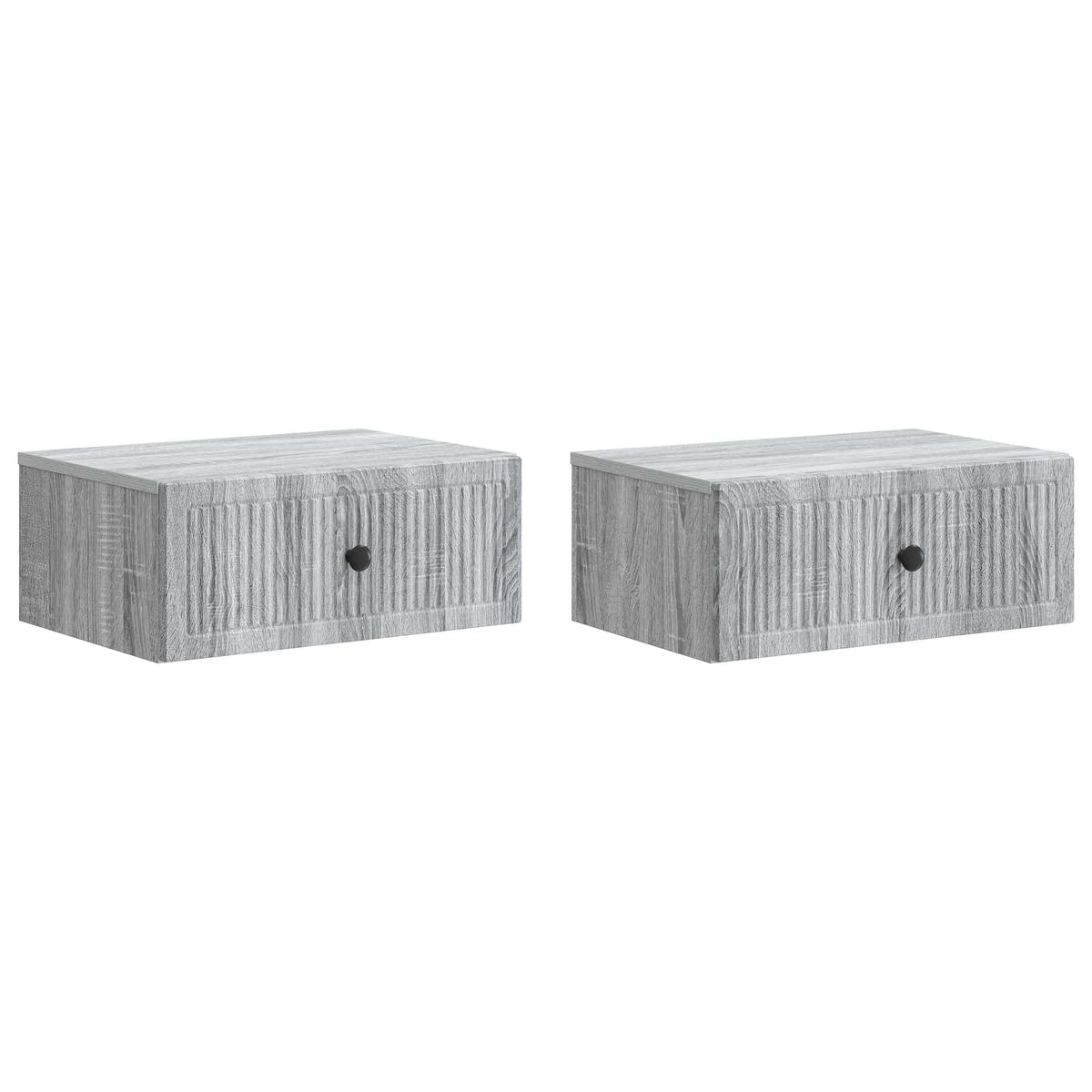 Nachttisch 2 Stk. Sonoma-Grau 49 x 34,5 x 20 cm Holzwerkstoff