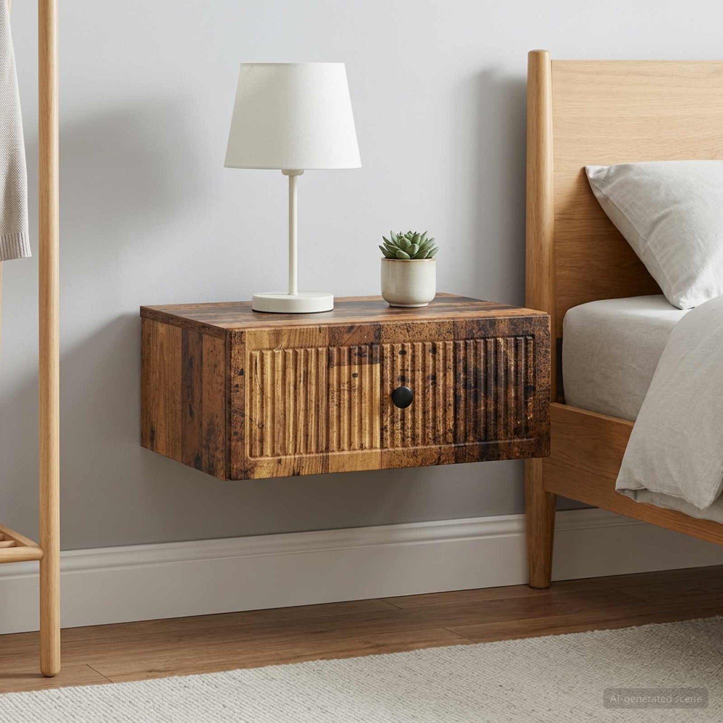 Nachttisch 2 Stk. Altholz 49 x 34,5 x 20 cm Holzwerkstoff