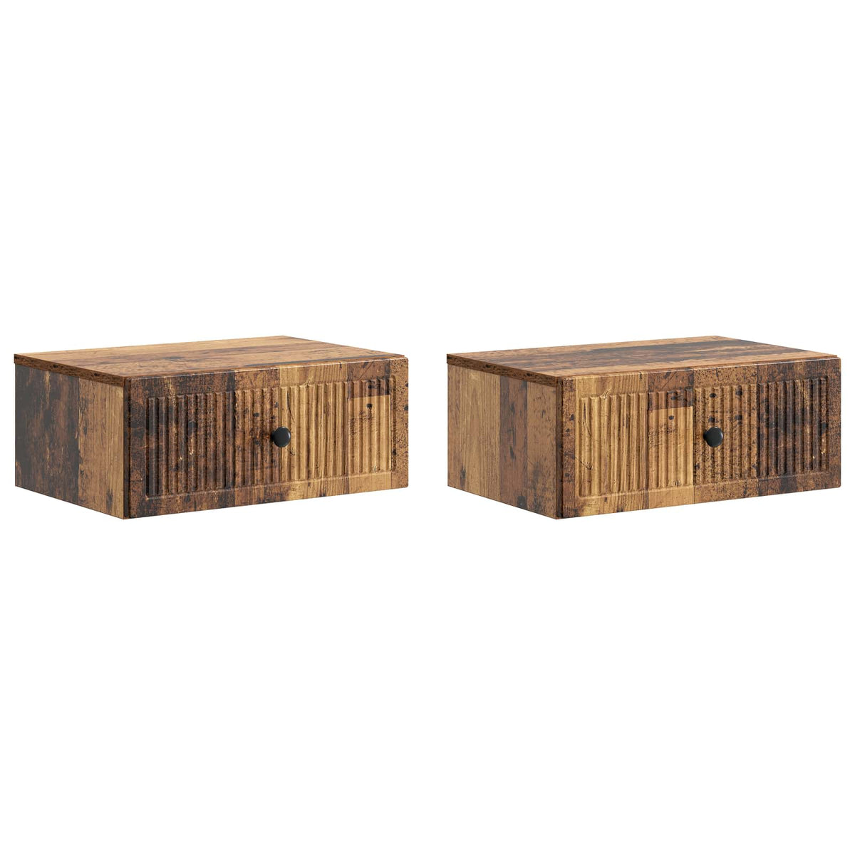 Nachttisch 2 Stk. Altholz 49 x 34,5 x 20 cm Holzwerkstoff