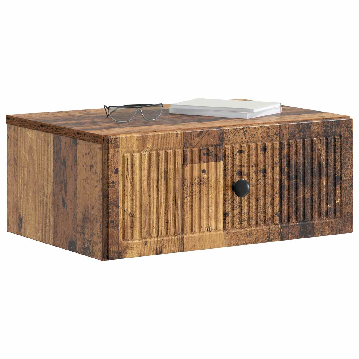 Nachttisch 2 Stk. Altholz 49 x 34,5 x 20 cm Holzwerkstoff