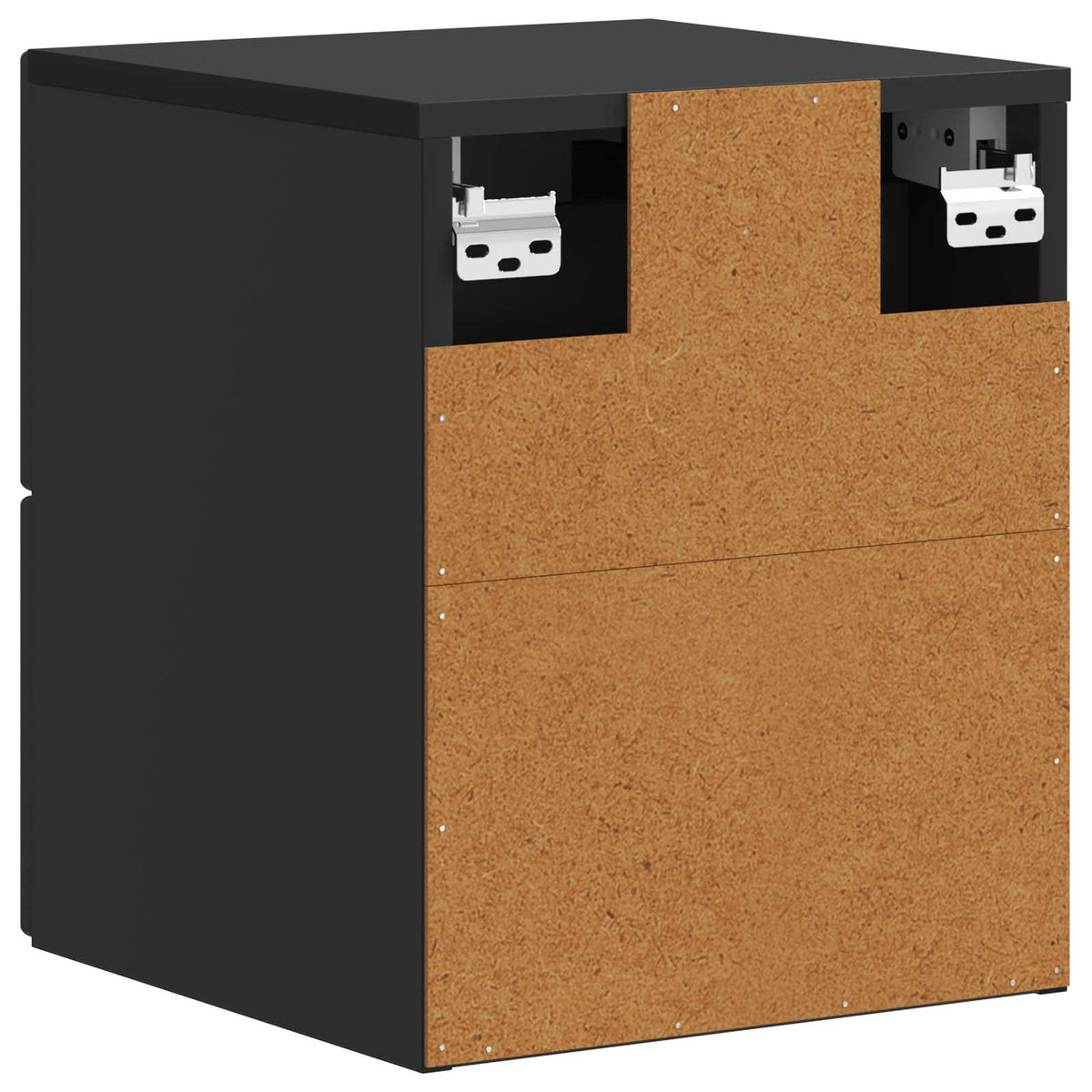 Wandmontierter Nachttisch Schwarz 33 x 34,5 x 40 cm