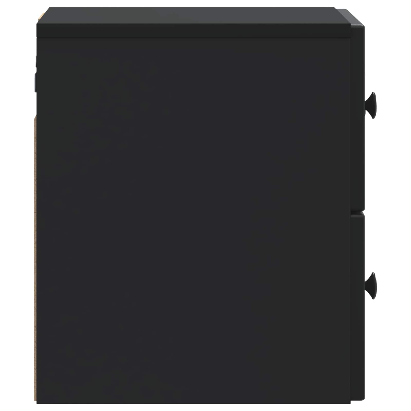 Wandmontierter Nachttisch Schwarz 33 x 34,5 x 40 cm