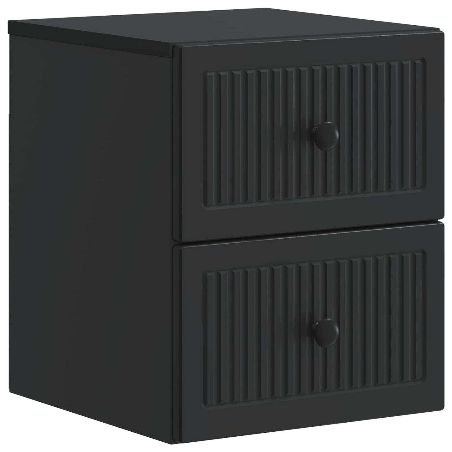 Wandmontierter Nachttisch 2 Stk. Schwarz 33 x 34,5 x 40 cm
