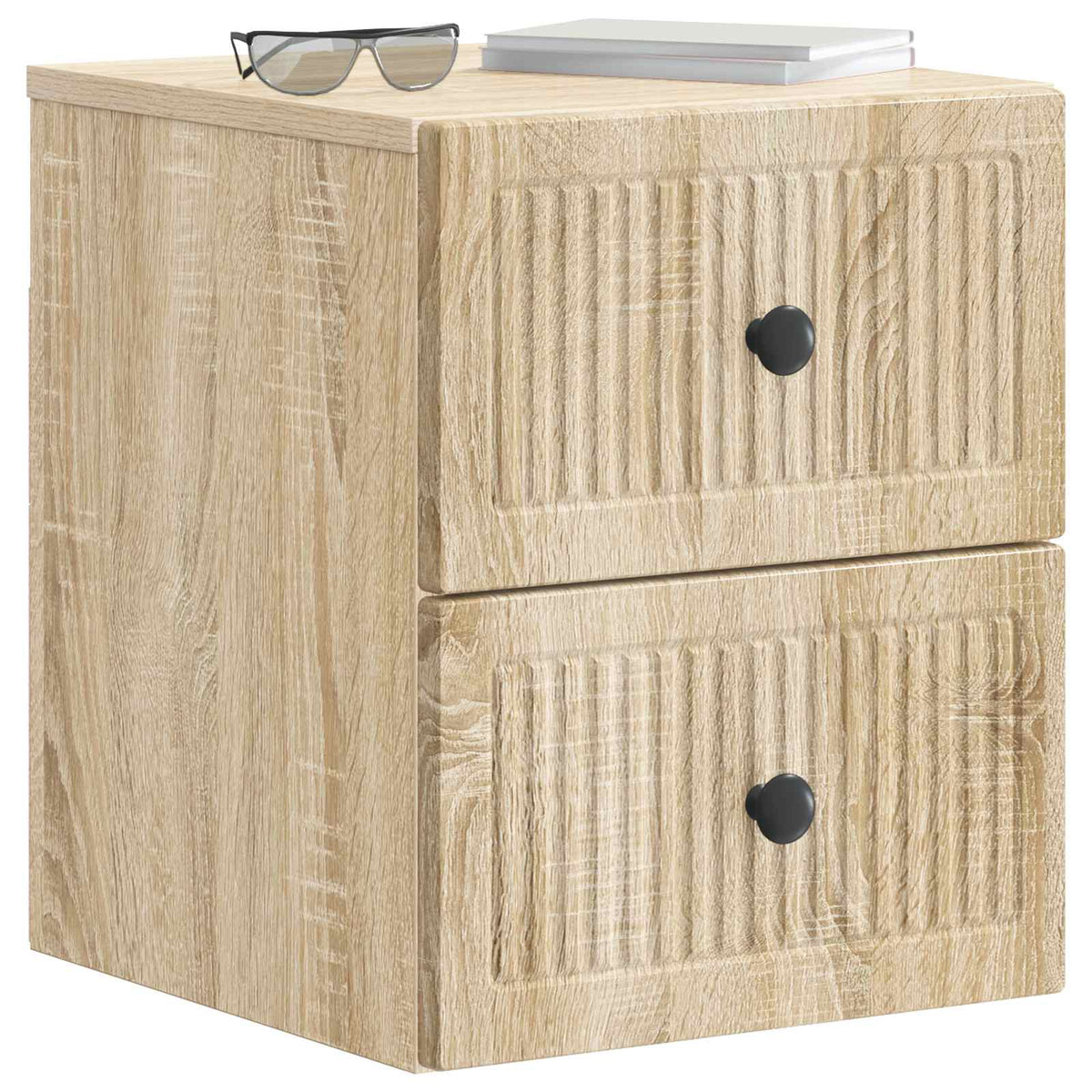 Wandmontierter Nachttisch Sonoma-Eiche 33 x 34,5 x 40 cm