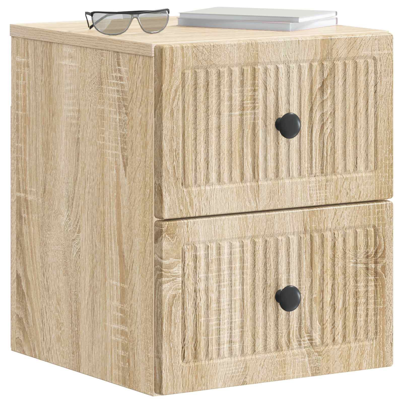Wandmontierter Nachttisch Sonoma-Eiche 33 x 34,5 x 40 cm