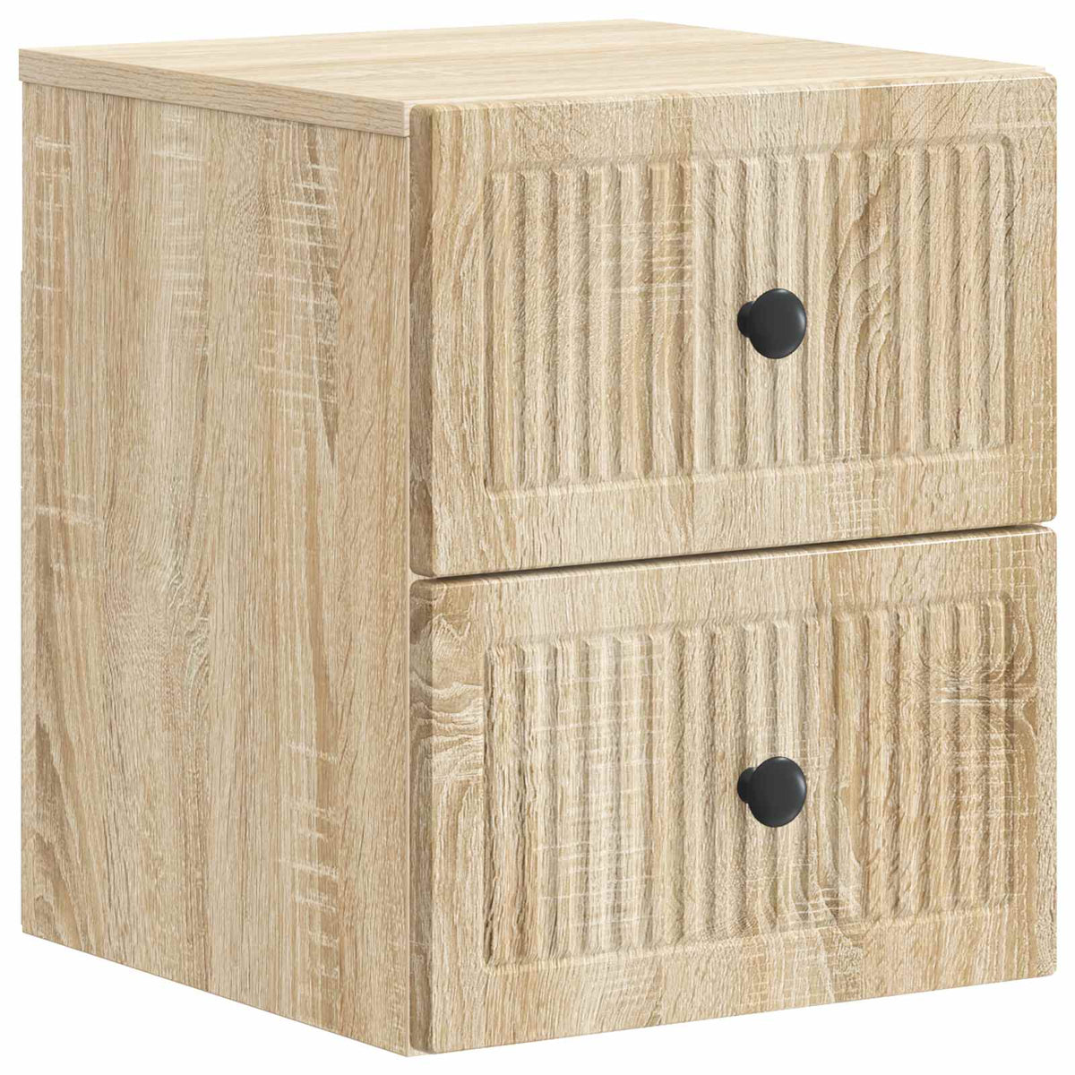 Wandmontierter Nachttisch 2 Stk. Sonoma-Eiche 33 x 34,5 x 40 cm
