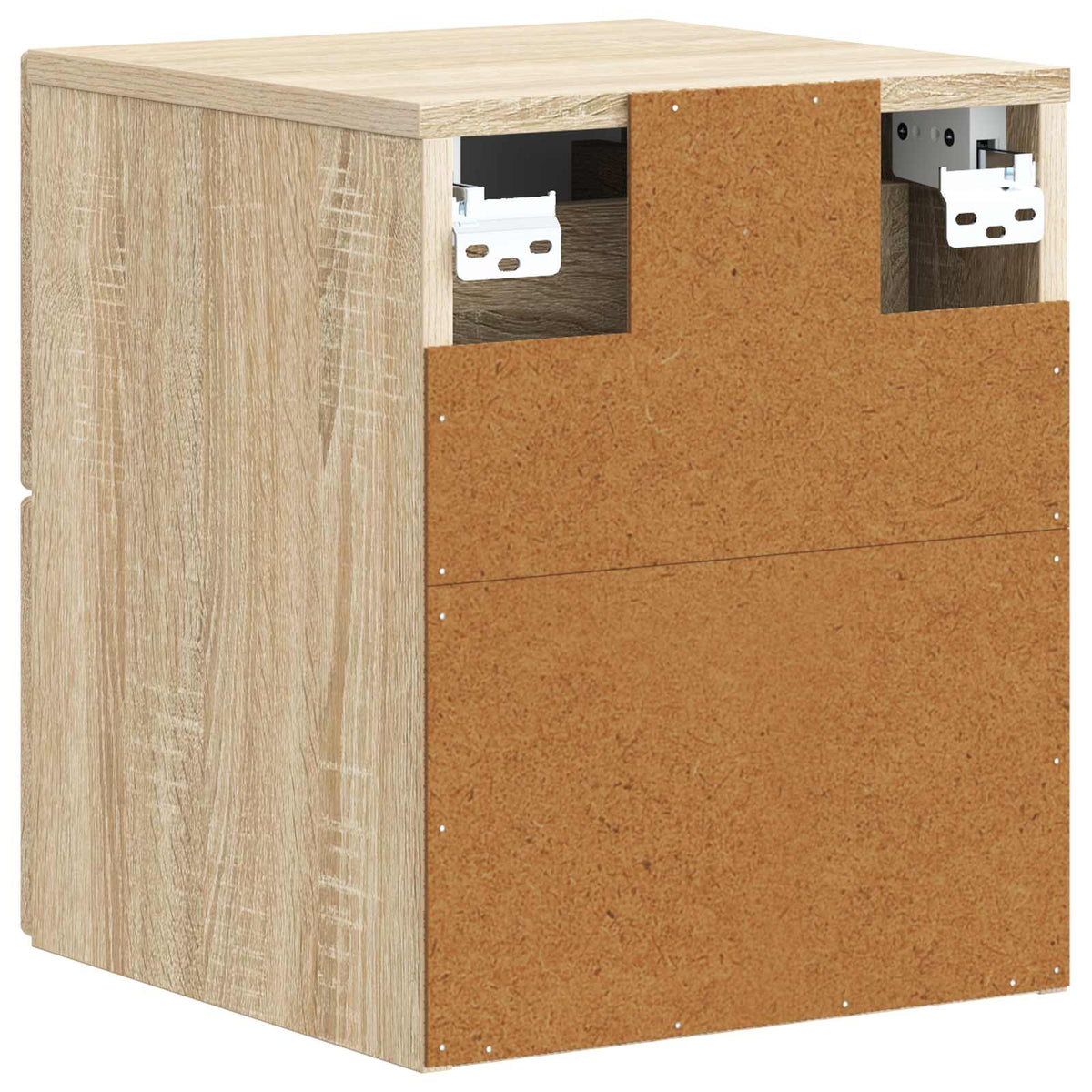Wandmontierter Nachttisch 2 Stk. Sonoma-Eiche 33 x 34,5 x 40 cm