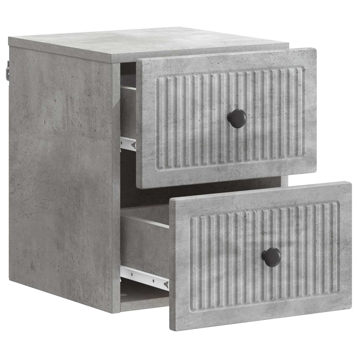 Wandmontierter Nachttisch Betongrau 33 x 34,5 x 40 cm