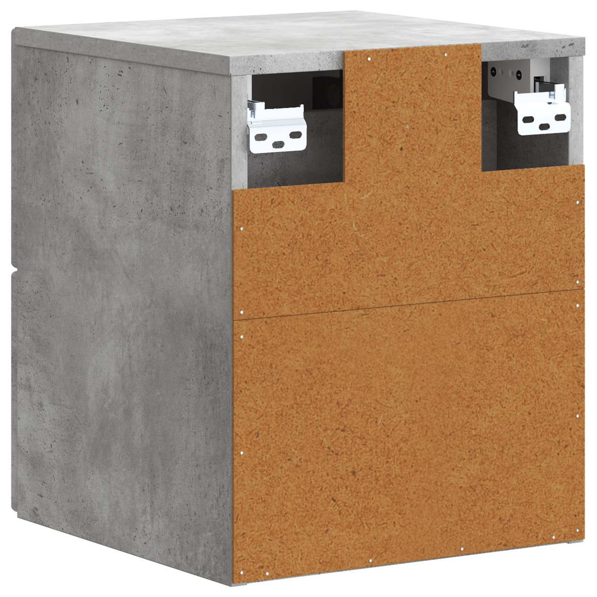 Wandmontierter Nachttisch 2 Stk. Betongrau 33 x 34,5 x 40 cm