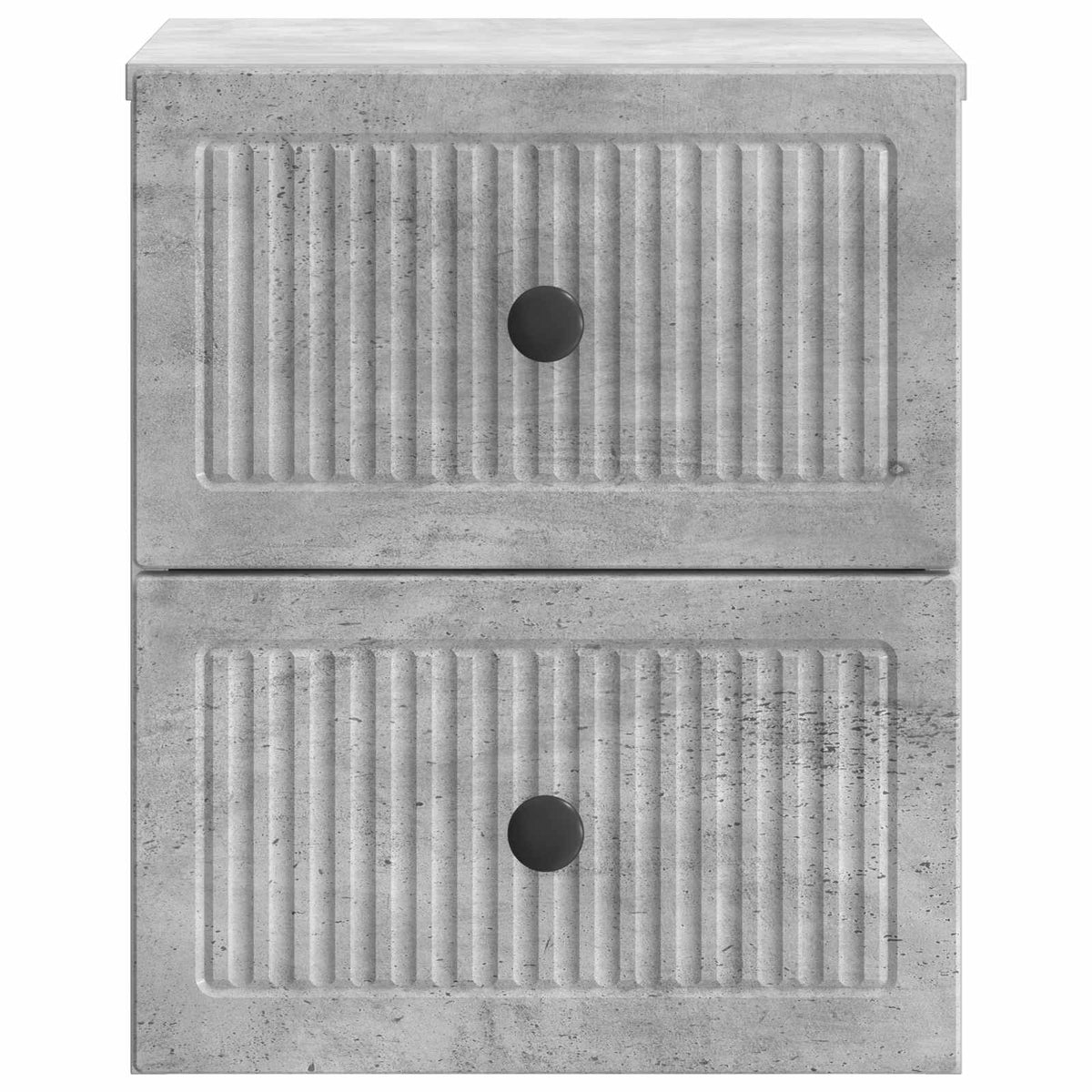 Wandmontierter Nachttisch 2 Stk. Betongrau 33 x 34,5 x 40 cm