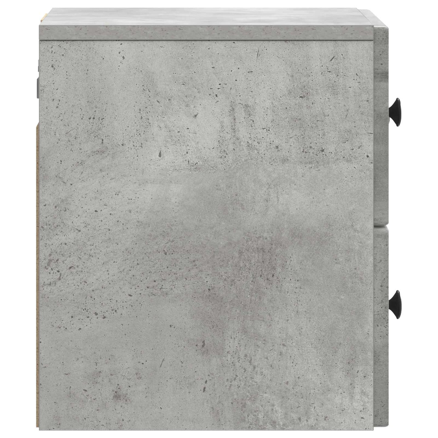 Wandmontierter Nachttisch 2 Stk. Betongrau 33 x 34,5 x 40 cm