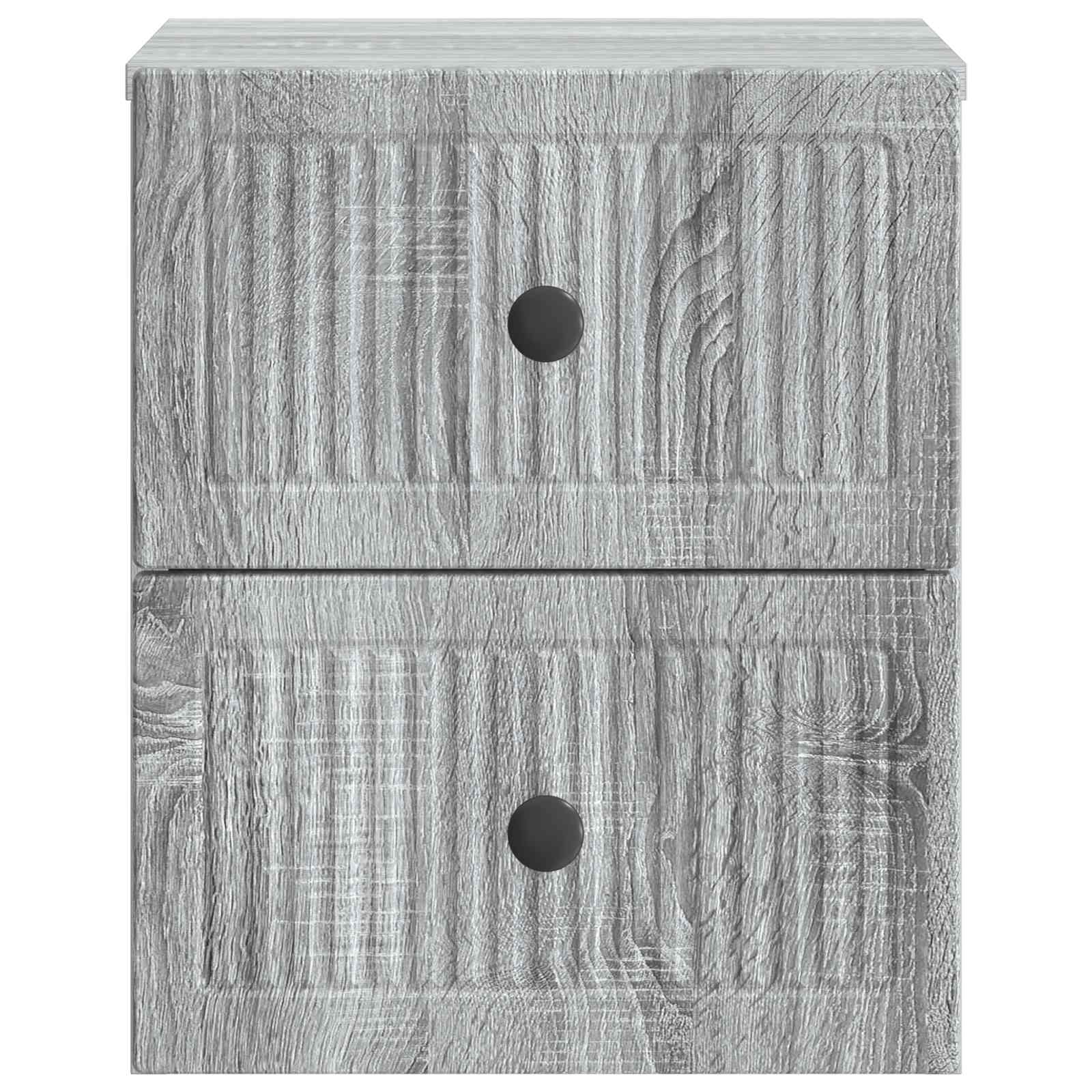 Wandmontierter Nachttisch Sonoma-Grau 33 x 34,5 x 40 cm