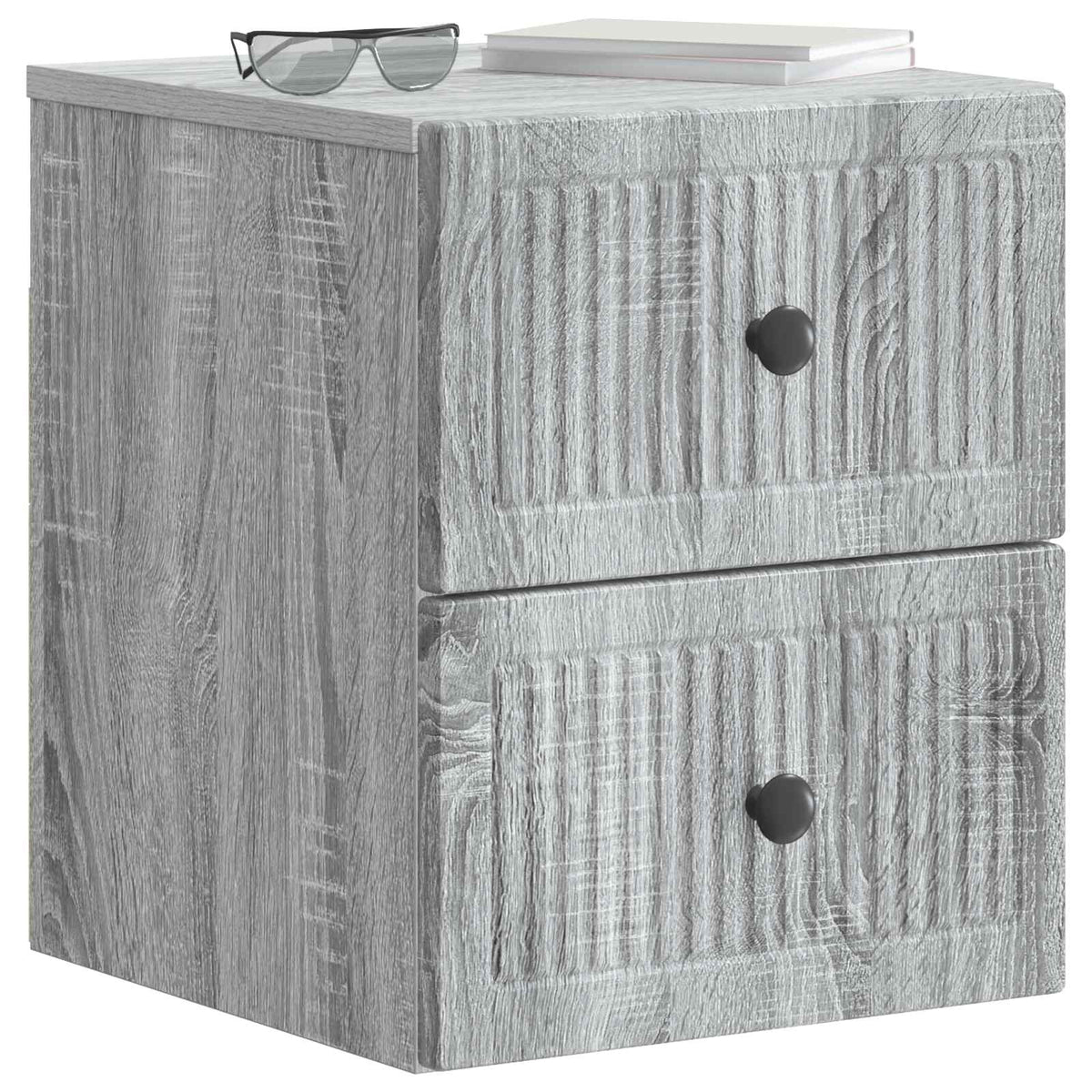 Wandmontierter Nachttisch Sonoma-Grau 33 x 34,5 x 40 cm