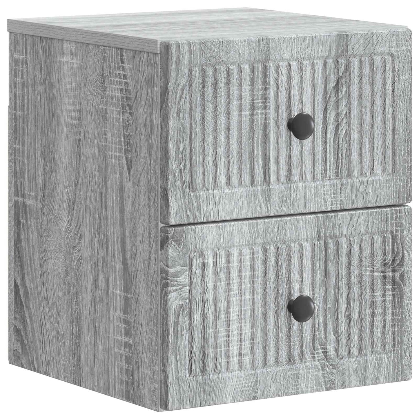 Wandmontierter Nachttisch 2 Stk. Sonoma-Grau 33 x 34,5 x 40 cm