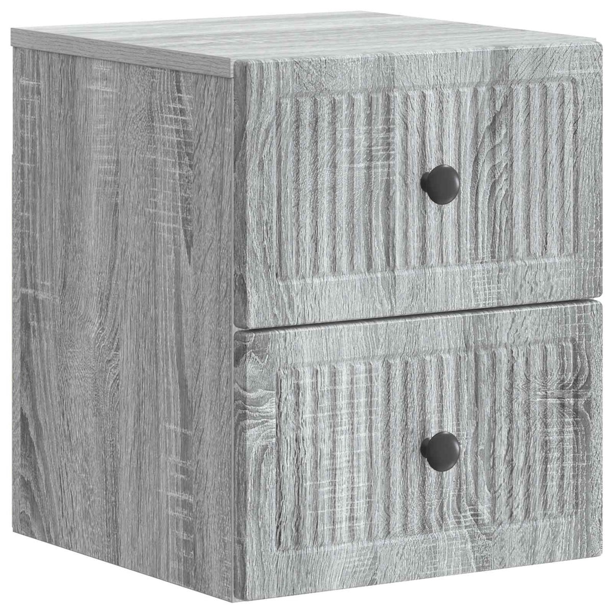 Wandmontierter Nachttisch 2 Stk. Sonoma-Grau 33 x 34,5 x 40 cm