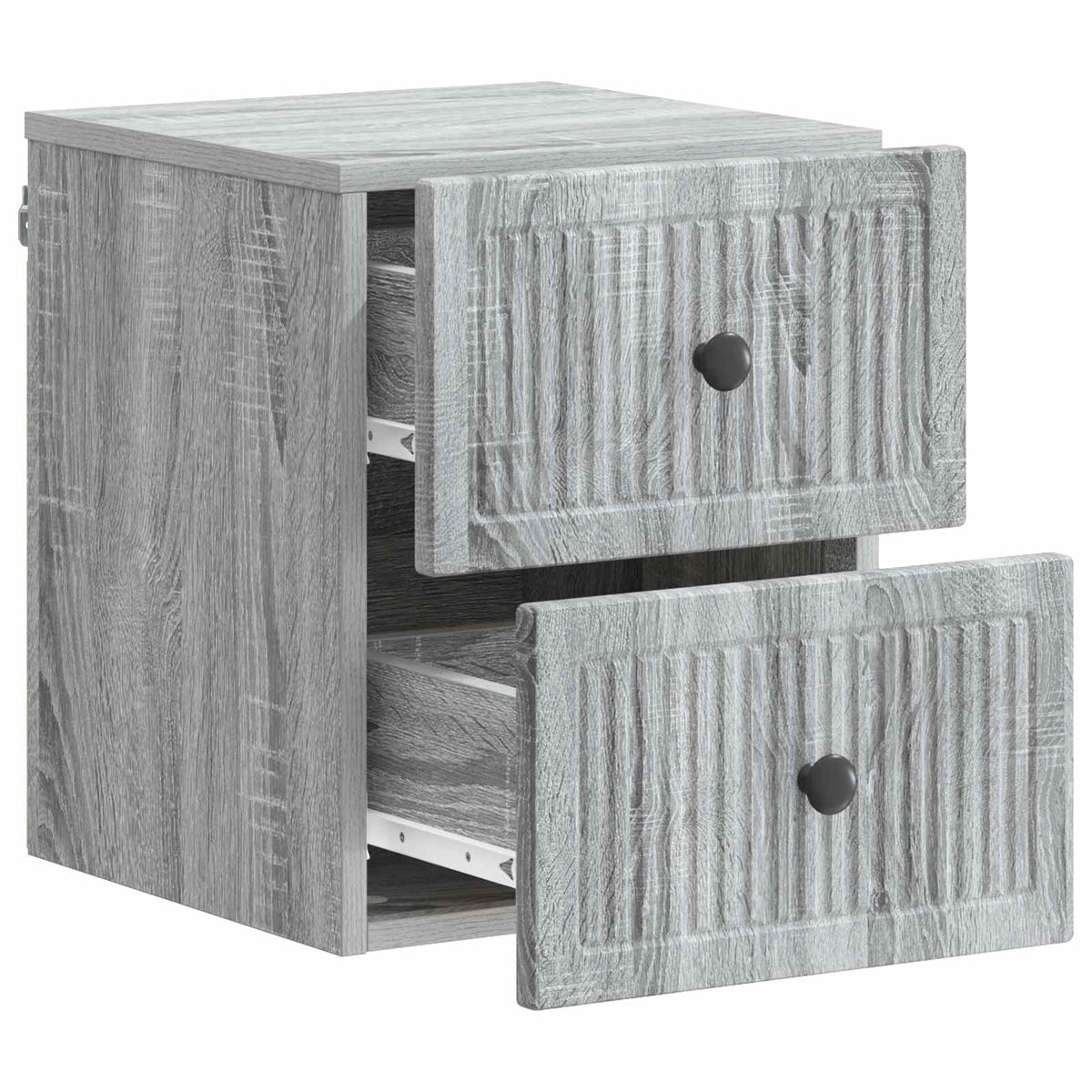 Wandmontierter Nachttisch 2 Stk. Sonoma-Grau 33 x 34,5 x 40 cm