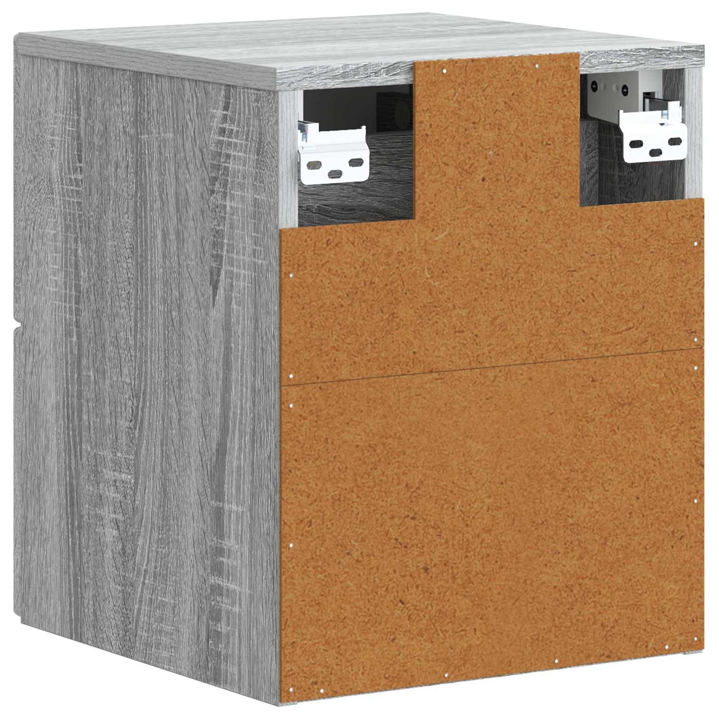Wandmontierter Nachttisch 2 Stk. Sonoma-Grau 33 x 34,5 x 40 cm