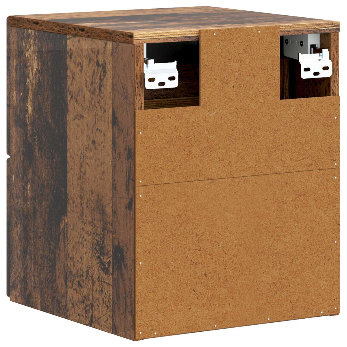Wandmontierter Nachttisch Altholz 33 x 34,5 x 40 cm