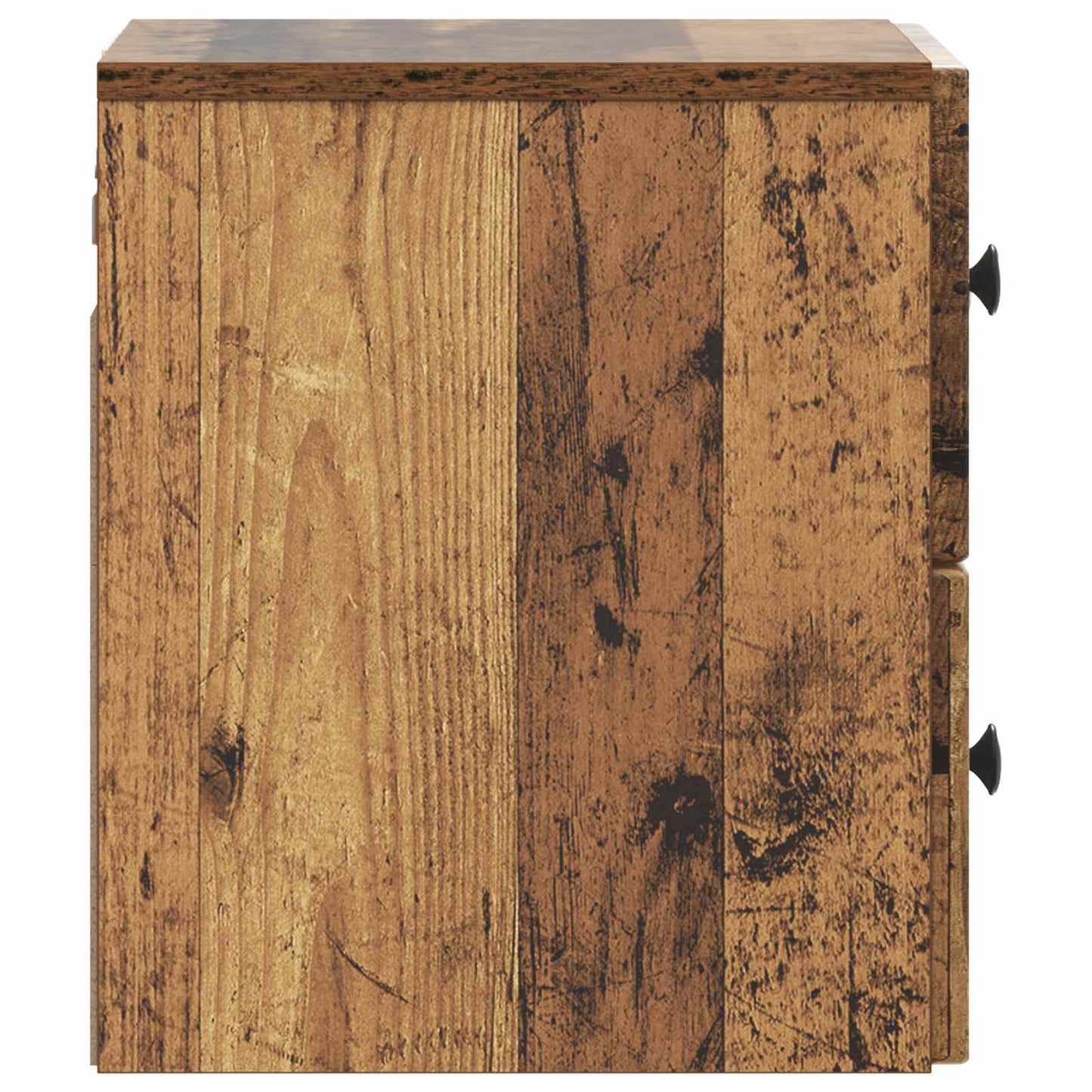 Wandmontierter Nachttisch Altholz 33 x 34,5 x 40 cm