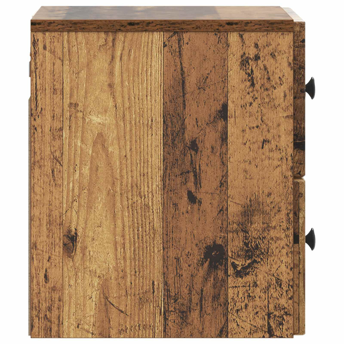 Wandmontierter Nachttisch 2 Stk. Altholz 33 x 34,5 x 40 cm
