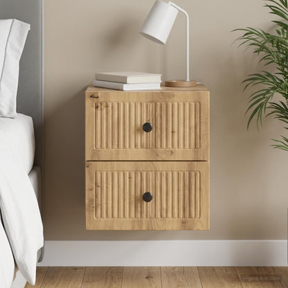 Wandmontierter Nachttisch Artisan-Eiche 33 x 34,5 x 40 cm