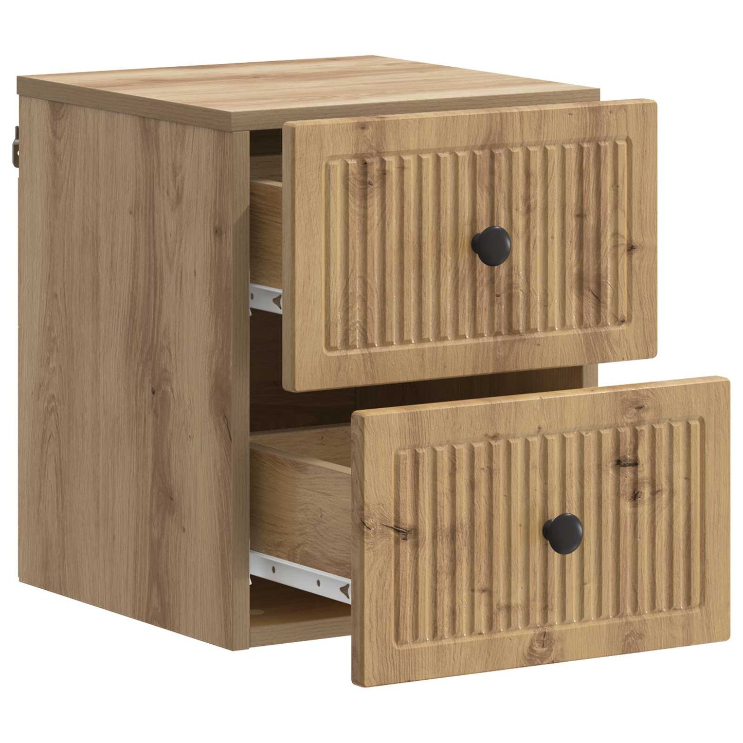 Wandmontierter Nachttisch 2 stk. Artisan-Eiche
